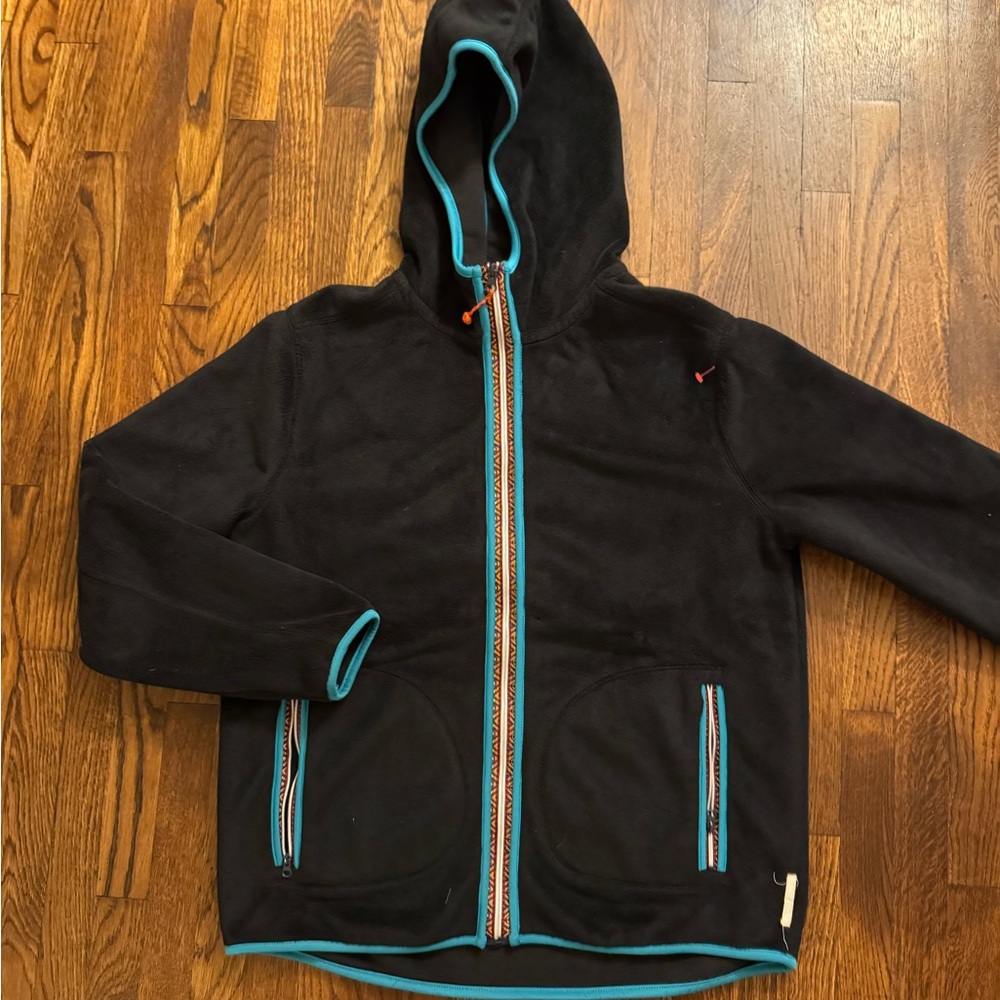 Koto polar fleece hooded zip jacket size medium